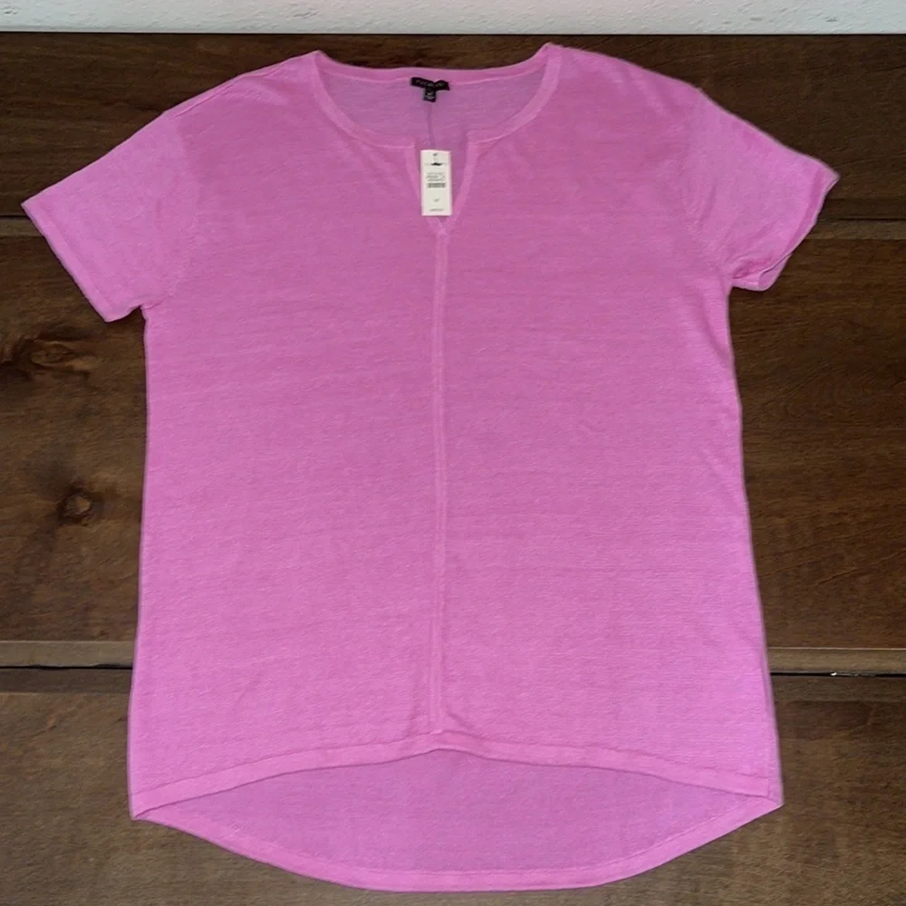 NWT Talbots 100% Linen Pink Tunic Sz. MD. - Picture 6 of 12